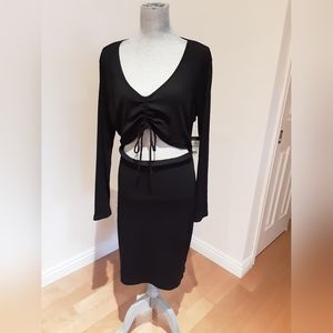 NWT womens BCBG Paris black cut out dress